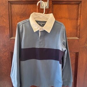 Tommy Bahama Boy’s 5-6yo Classic Blue Striped Polo. Excellent Condition.